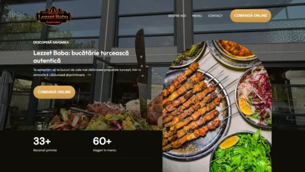 Site restaurant cu sistem comenzi online. lezzetbaba.ro